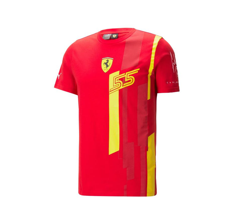Scuderia Ferrari F1 2023 Carlos Sainz Special Edition Spain GP T-Shirt - Red ADULT
