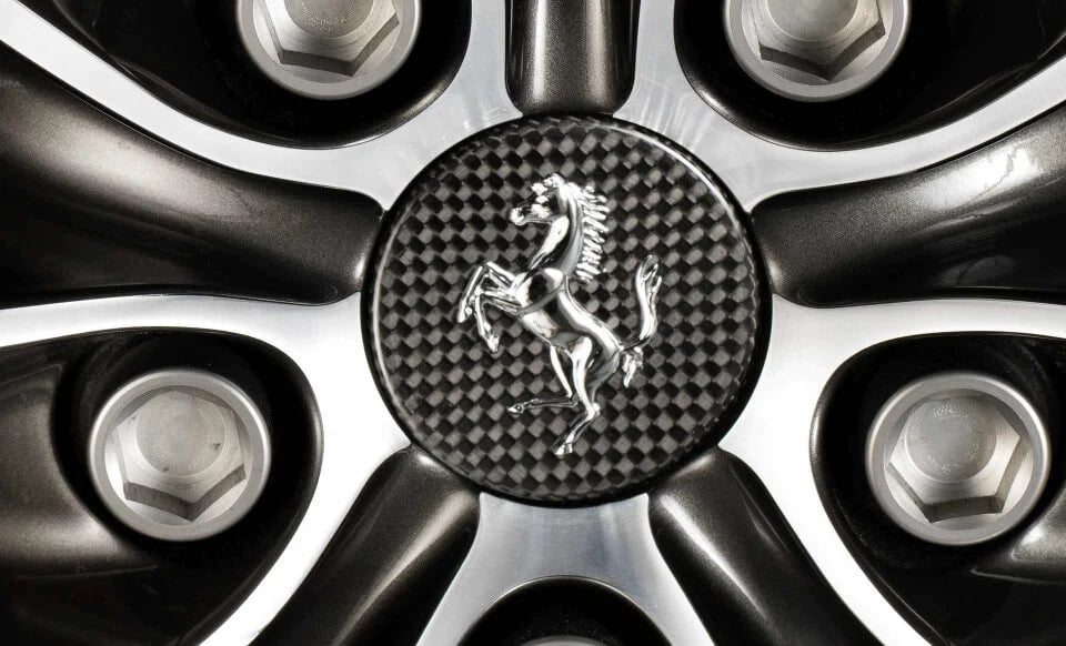 Ferrari OEM Carbon Fiber Center Caps - Set of 4