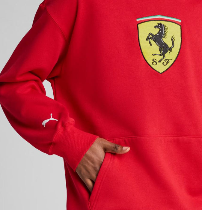 2024 PUMA Scuderia Ferrari Race Embroidered Shield Men's Hoodie