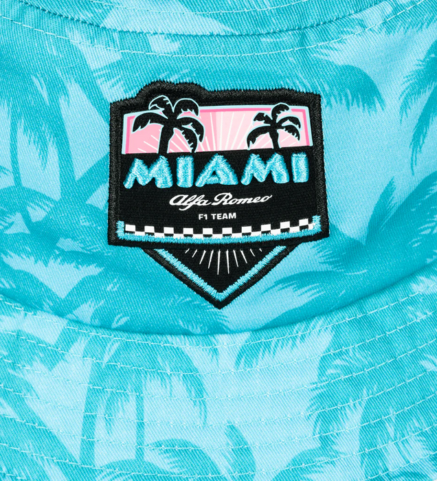 Alfa Romeo Racing F1 2023 Limited Edition Miami GP Bucket Hat - Turquoise