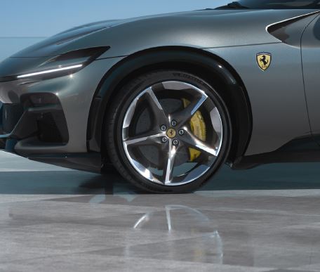 Ferrari Purosangue 23" Forged, diamond cut with matte black paint finish