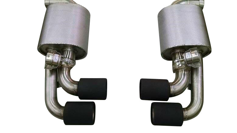 Ferrari F430 Chrome Sport Exhaust with Black Matte Tips