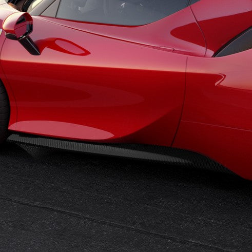 SF90 Stradale Carbon Fiber Under-Door Kit