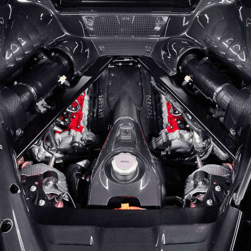SF90 Stradale Coupe Carbon Fiber Engine Compartment Shields