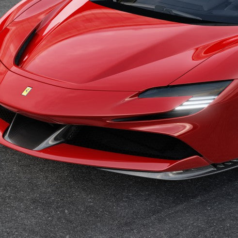SF90 Stradale Carbon Fiber Front Aerodynamic Appendages