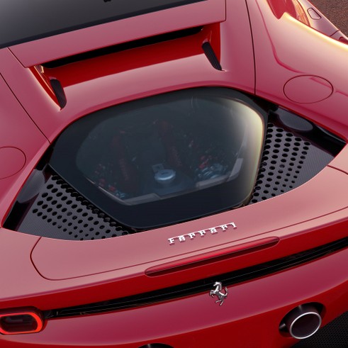 SF90 Stradale Carbon Fiber Bonnet Trims