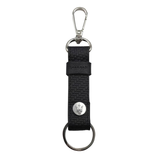 Maserati Leather Carabiner Keychain