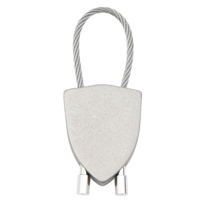 Carbon Fiber and Wire Shield Keychain