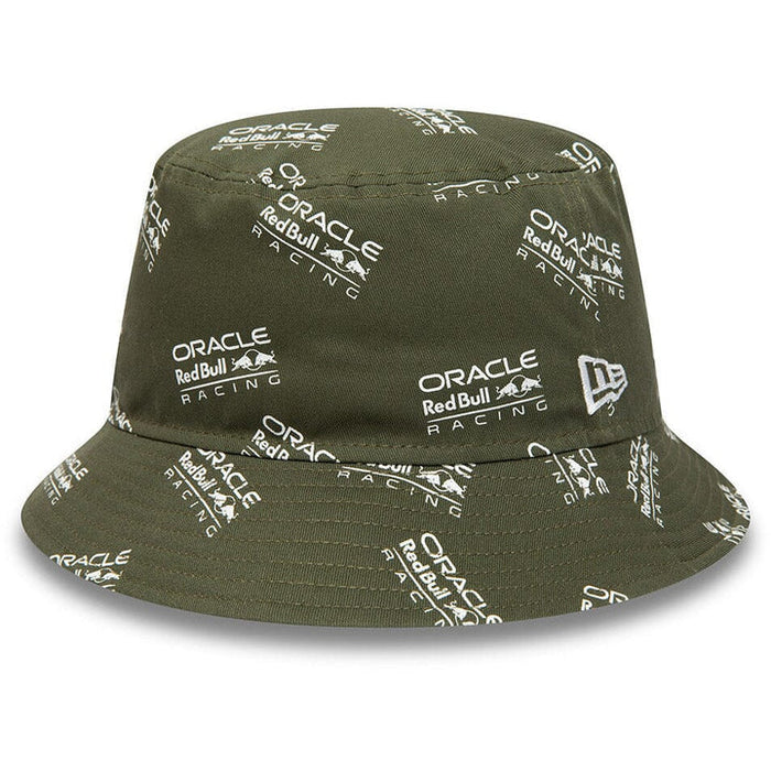 Red Bull Racing F1 New Era AOP Bucket Hat – Green – Size S – Brand New
