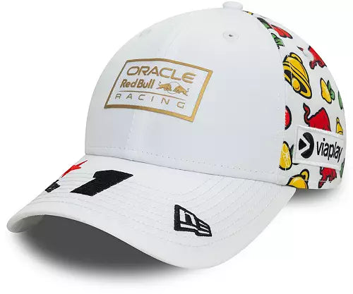 New Era Adult Red Bull Racing Las Vegas GP Max Verstappen #1 White 9Forty Adjustable Hat