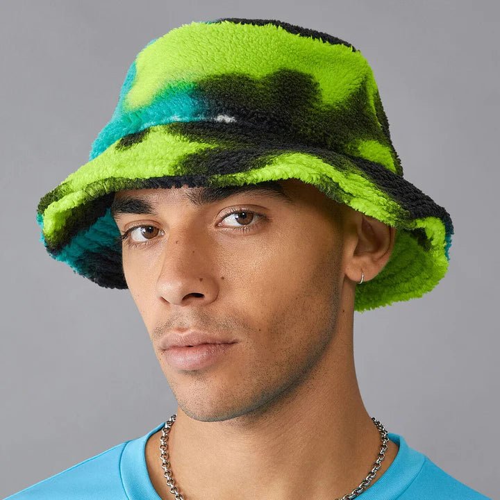 Mercedes AMG Petronas 2024 F1 Spray Camo Fleece Bucket Hat - Multicolor