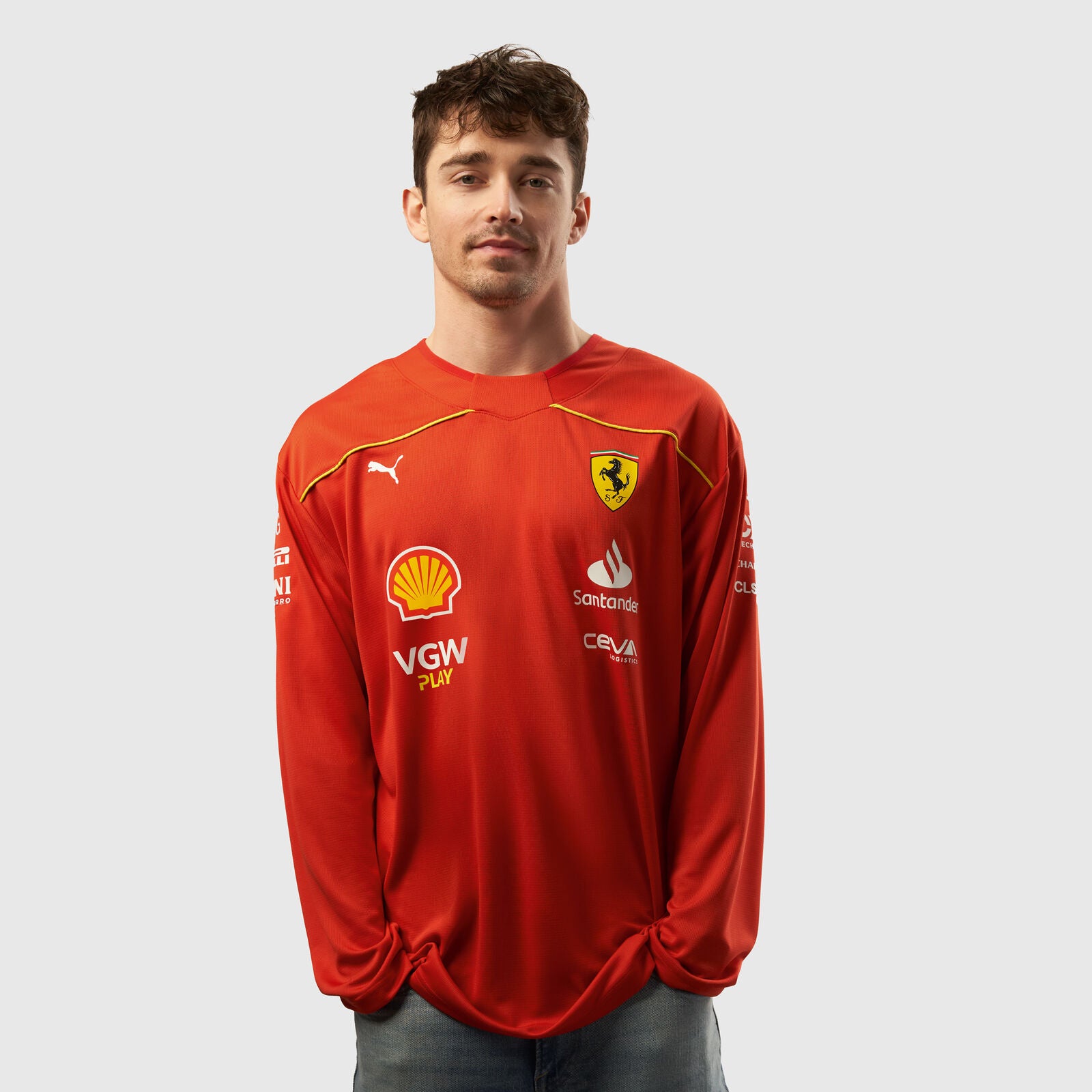 Scuderia Ferrari F1 2024 Charles Leclerc Canadian GP Hockey Jersey