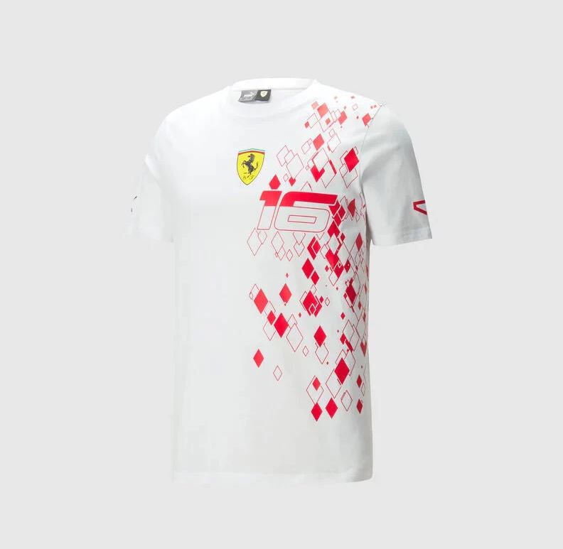 Scuderia Ferrari F1 Special Edition Charles Leclerc Monaco GP T-Shirt - White