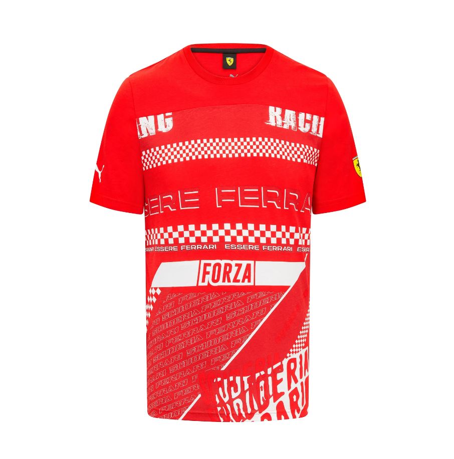 Scuderia Ferrari Men's Puma Graphic T-Shirt-Red/Black
