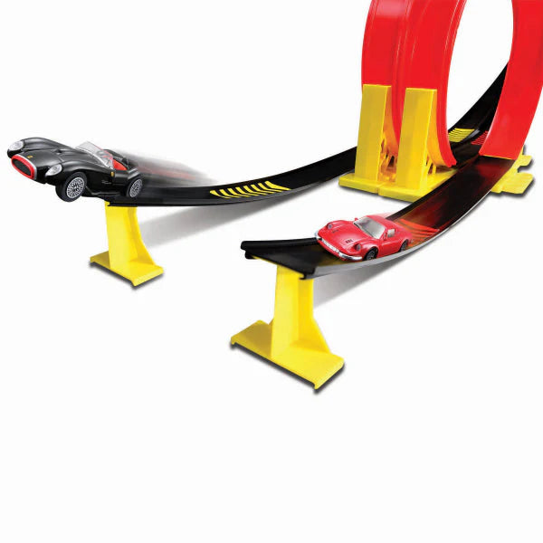 Bburago 1:43 Ferrari Race & Play Dual Loop Set (2 Cars Included)