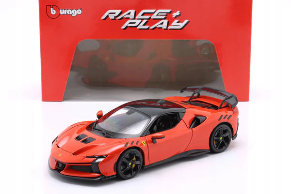 Burago 1:18 Ferrari SF90 XX Stradale Diecast Model – Rosso Dino