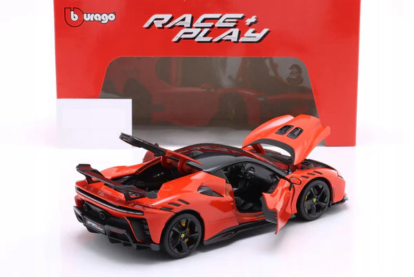 Burago 1:18 Ferrari SF90 XX Stradale Diecast Model – Rosso Dino