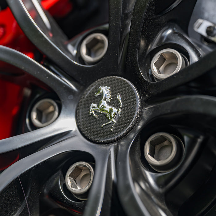 Ferrari OEM Carbon Fiber Center Caps - Set of 4