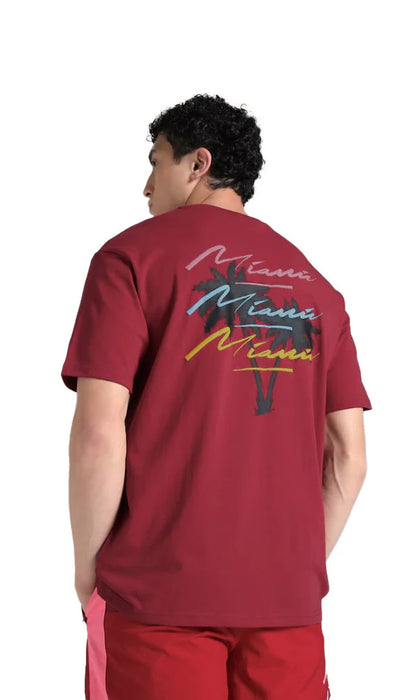 Puma Ferrari Miami GP Graphic Tee Crimson Red