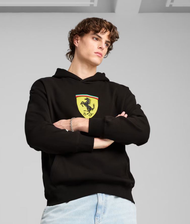 2024 PUMA Scuderia Ferrari Race Embroidered Shield Men's Hoodie