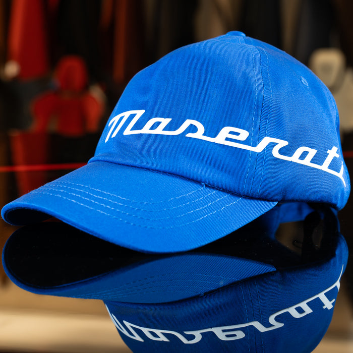 Maserati Rubber Print Baseball Hat - Black/Blue