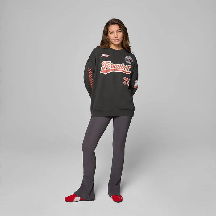 Formula 1 Tech Heritage Graphic Crew Sweatshirt - Black