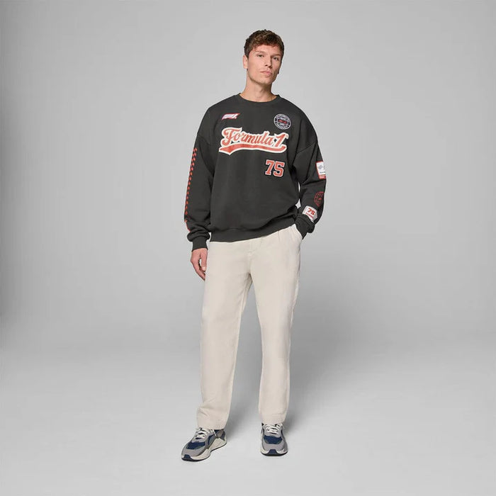 Formula 1 Tech Heritage Graphic Crew Sweatshirt - Black
