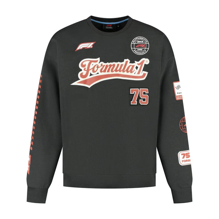 Formula 1 Tech Heritage Graphic Crew Sweatshirt - Black