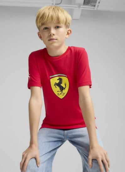 2024 PUMA Scuderia Ferrari Kids' Large Shield Tee – Red