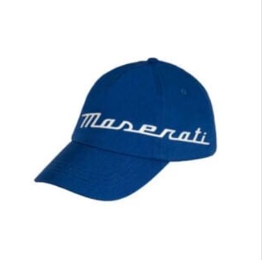 Maserati Rubber Print Baseball Hat - Black/Blue