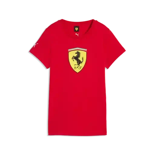 Scuderia Ferrari F1 Women's Fanwear Shield T-Shirt – Rosso Corsa / PUMA White