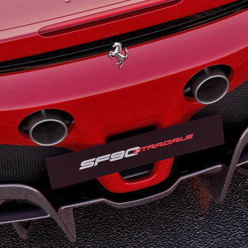 SF90 Stradale Tailpipe Tips with Ceramic Coating