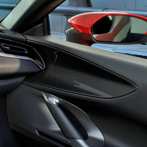 SF90 Stradale Coupe Carbon Fiber Internal Door Trims