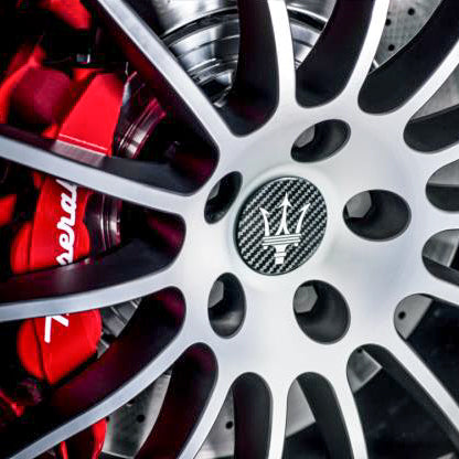 Maserati Carbon Wheel Center Caps Kit